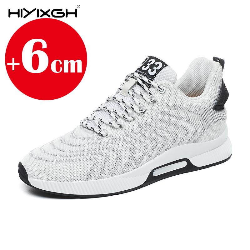 2025 Spring Invisible Heighten Men's Shoes Breathable and Comfy Air Mesh Fashion Leisure Sneakers Man Footwear