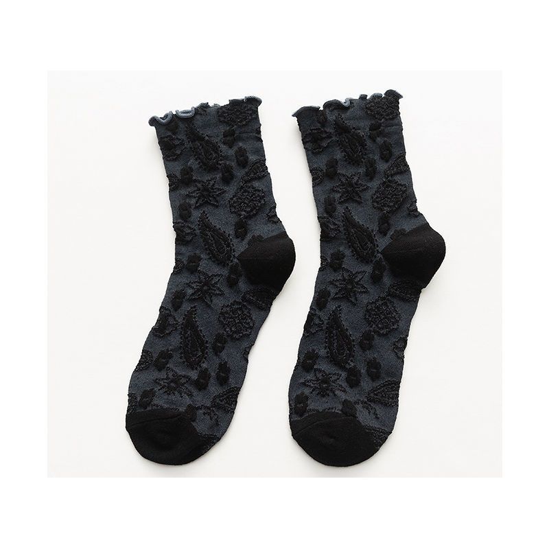 

Женские носки, модные носки с мультяшным рисунком, зимние толстые теплые носки с ворсом чёрный
