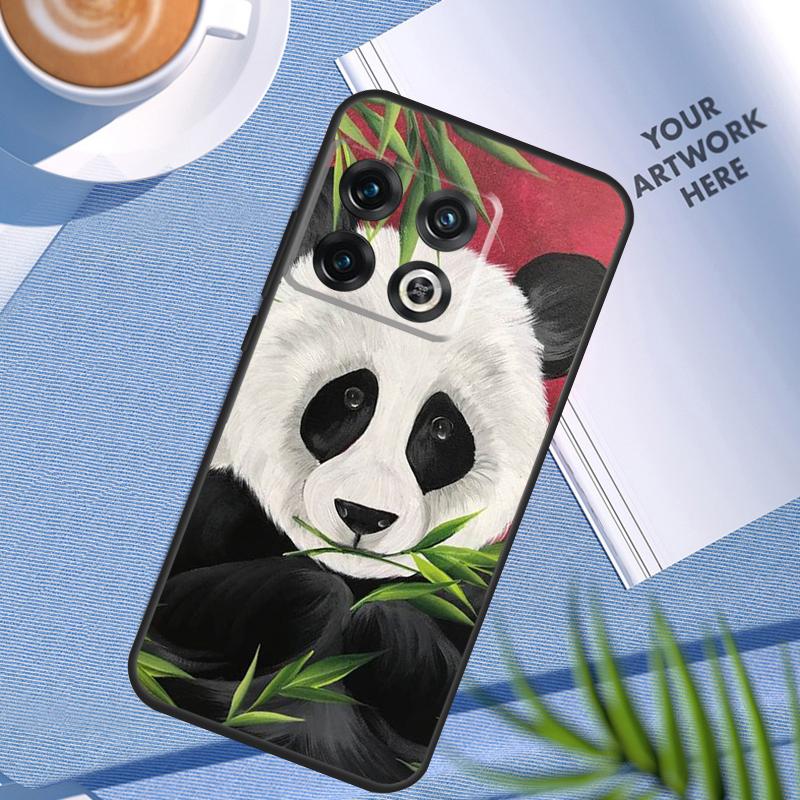 Panda Animal Cute Bear Case For OnePlus 12 12R 11 9 10 Pro 10R 9R 8T 10T Nord 3 CE 2 Lite 2T CE4 N10 N20 N30 Cover