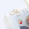 100pc Creative Imitation Gold Bicycle Paper Clip Office Stationery Paper Clip Shaped Metal Bicycle Paper Clip
