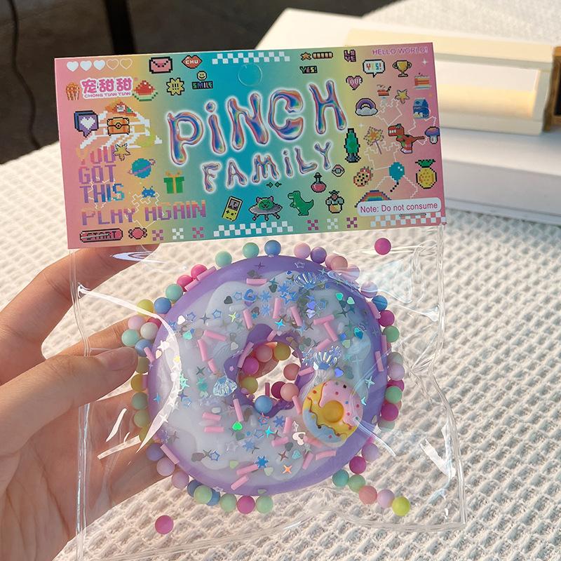 Kawaii Donut Plush Cat Paw Squeeze Toy Stress Sensory Play Blind Bag Cute Internet Viral