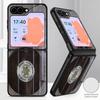 Creative Audio Tape Print Case For Samsung Galaxy Z Flip 8 7 6 5 Flip8 Flip7 Flip6 Luxury Leather Skin Hard Folding Phone Cover