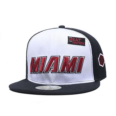 Basketball Sports Flat Rim Cap Miami Miami Adult Shade Baseball Cap Leisure Travel Cap