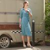 Lipbbam Creola Deloci 3 4 Sleeve Long Wrap Dress Ldm11hl01