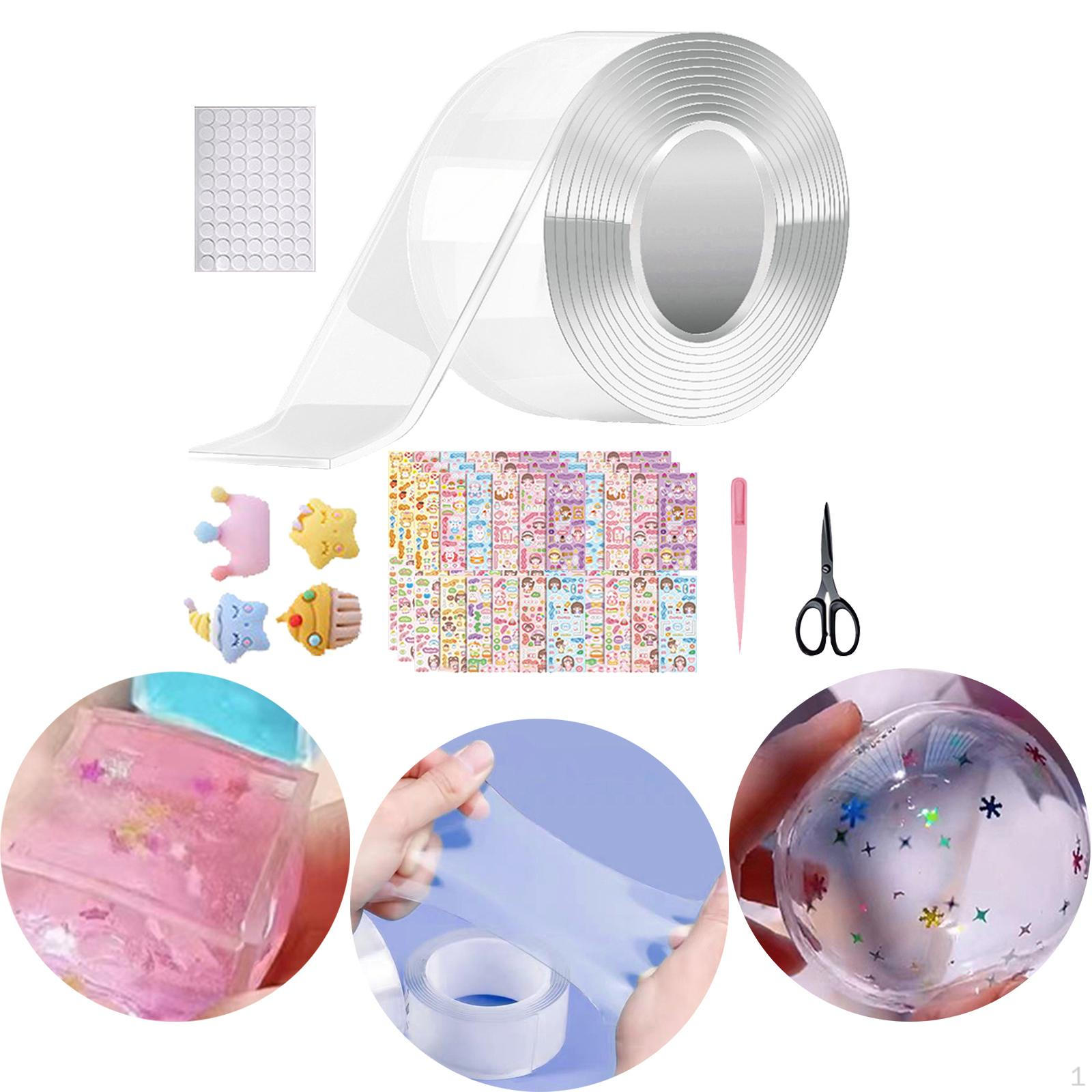 

Двусторонняя лента для выдувания пузырей, поделки своими руками, многоцелевой креативный липкий стиль A Style E