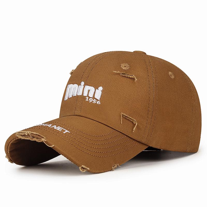 Retro Distressed Ripped Baseball Cap – Unisex Washed Sun Hat for Casual Outings