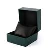 Flip-top Solid Color Jewelry Watch Storage Box with Embossed Design