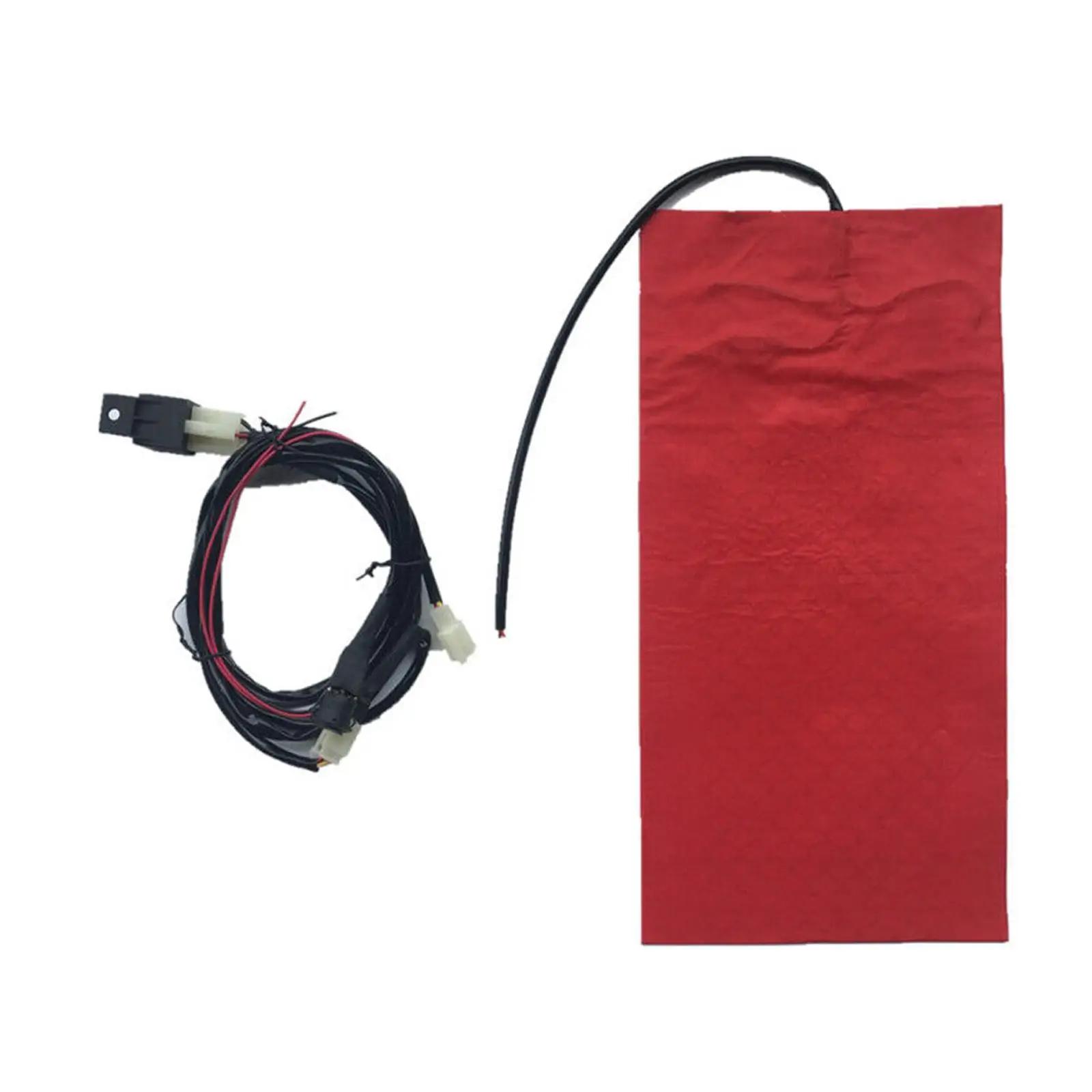 

Зимняя универсальная водонепроницаемая подушка для сиденья из углеродного волокна для мотоцикла, 12 В, подогрев сиденья для всех типов квадроциклов, UTV, электровелосипедов Sc D5W1