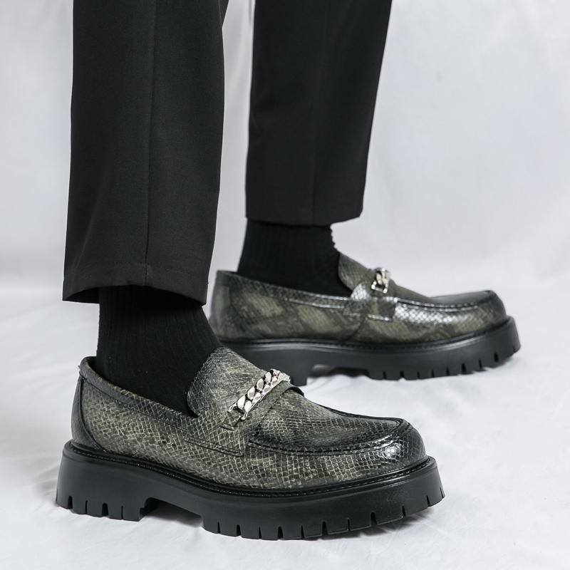 Fashion High End Brand Men's Leather Casual Shoes Luxury Banquet Dress Shoes Height Increasing Thick Soled Men's Business Work Shoe