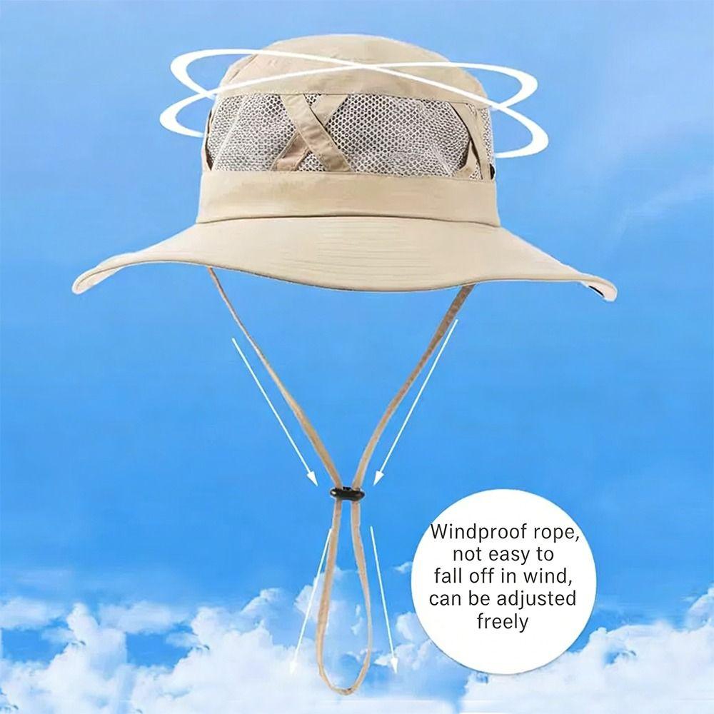 Sun Protection Fishing Cap Breathable Sun Hat Fashion Panama Cap  Camping Hiking