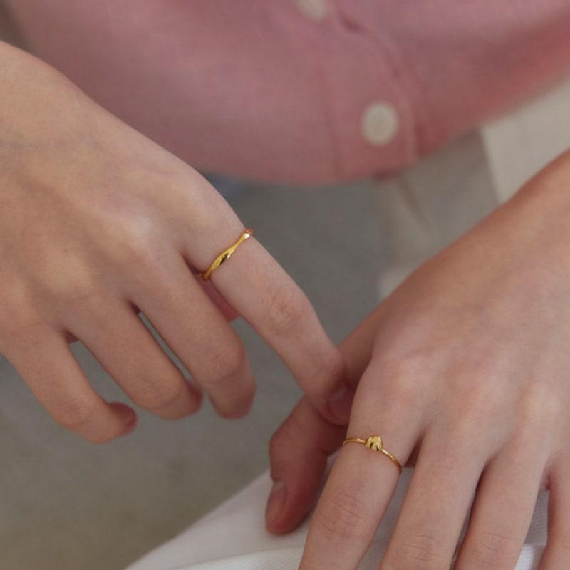 Murmur [925silver]Wave Slim Line Ring