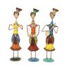 Iron Showpiece Figurine Multicolour 4 x 3 x 13.25 inch Set of 3 Pc