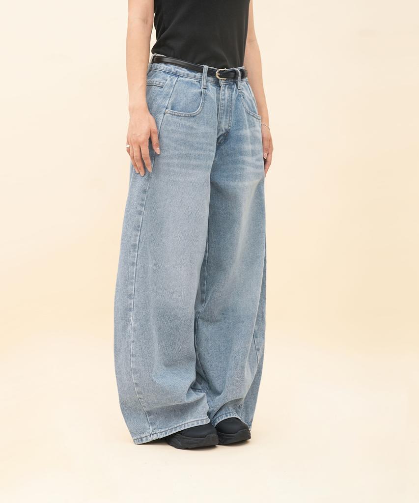 GOLDPERCENT Women'S Washed Side Pintuck Wide Pants (3 Colors, Big Size) (Type A)