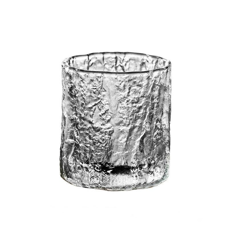 Japanese Glacier Old Fashioned Glass Whiskey Cup Crystal Frost Design Scotch Whisky Tumblers Thick Heavy Rock Wineglass Beer Mug 240ml