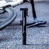 Small Hand-held Bicycle Pump with Bicycle Frame Holder + Screwdriver - Black
