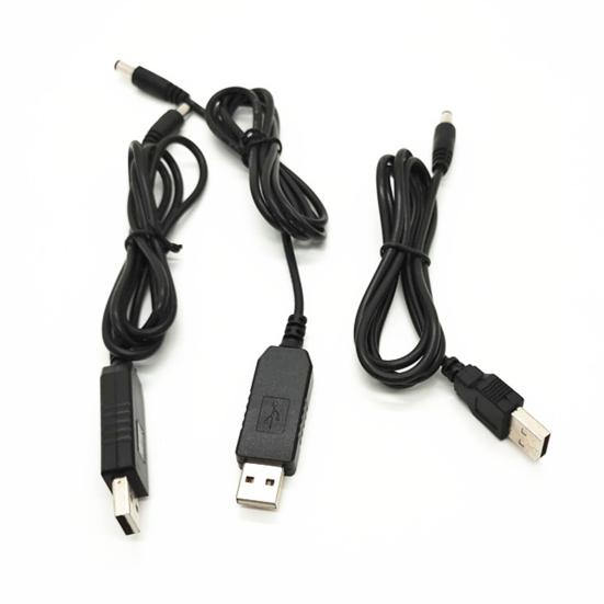 USB Converter Adapter Cable DC 5V To 5V/9V/12V 5.5x2.1mm Male PVC USB Boost Line for Router