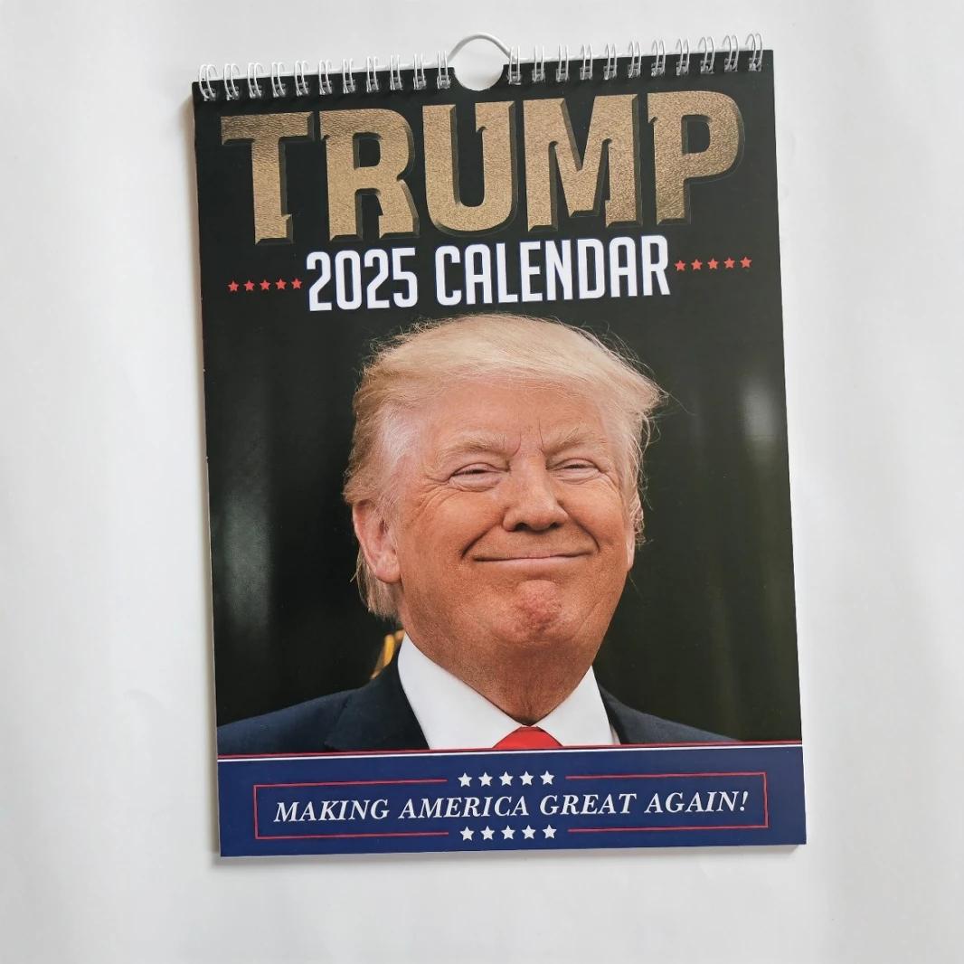 

Фигурка Трампа Американская кукла Украшения Креативный настенный календарь 2025 Забавный настенный календарь Трампа Подарки для творчества Украшения для дома