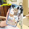 Durable Back Cover Phone Case For Itel A25/A35/A25 Pro Wrist Strap Lanyard Ring Kickstand Protective Shockproof Cartoon