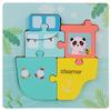 Wooden 3D Puzzle for Early Education: Infant & Toddler Intellectual Development, Hand-Eye Coordination Toy for 1-3 Year Old Boys & Girls