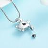 shajwo Sea Turtle Cremation Urn Necklaces for Ashes Stainless Steel Animal Urn Keepsake Jewelry Pendants for Men Women