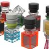 10PCS/Set MOC Accessories Perfume Wine Bottle bottles Learning-Focused Playthings ideal for Children Blocks Presents Parts