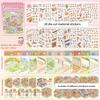 1Set Chinoiserie Theme Landscape Sticker Books Mountain River World Series Diy Decoration Sticker Cartoon Scene Stack Sticker