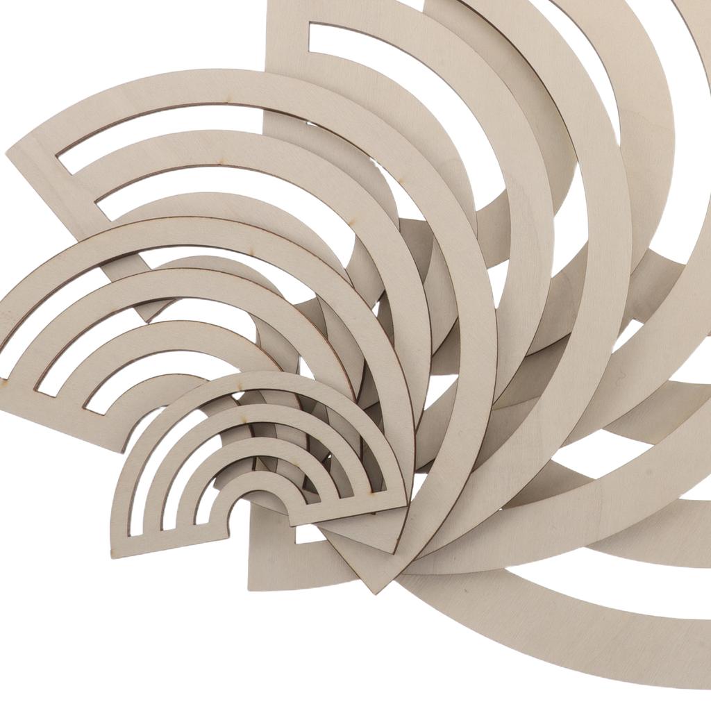 7Pcs Cloud Shaped Dream Catcher Frame Wooden Macrame Rings Unfinished Wood Hoop DIY Christmas Wreath Wall Hanging Craft Supplies