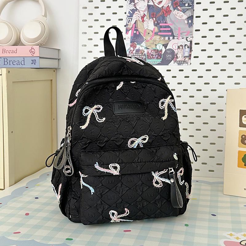 Schoolbag High-value embroidery design schoolbag Japanese versatile girl schoolbag Large capacity junior high school student backpack female