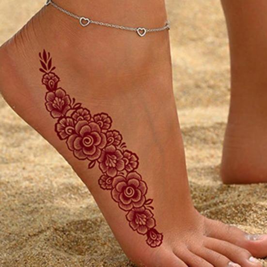 Skin-friendly Convenience Tattoo Stickers Water Transfer Paper Red / Clear / Brown 148 Mm/5.83