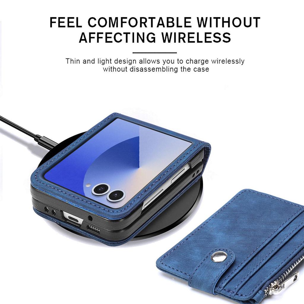 Samsung Z Flip7 Anti-Fall Lederhülle für Z Flip6 - Faltbar & Schützend