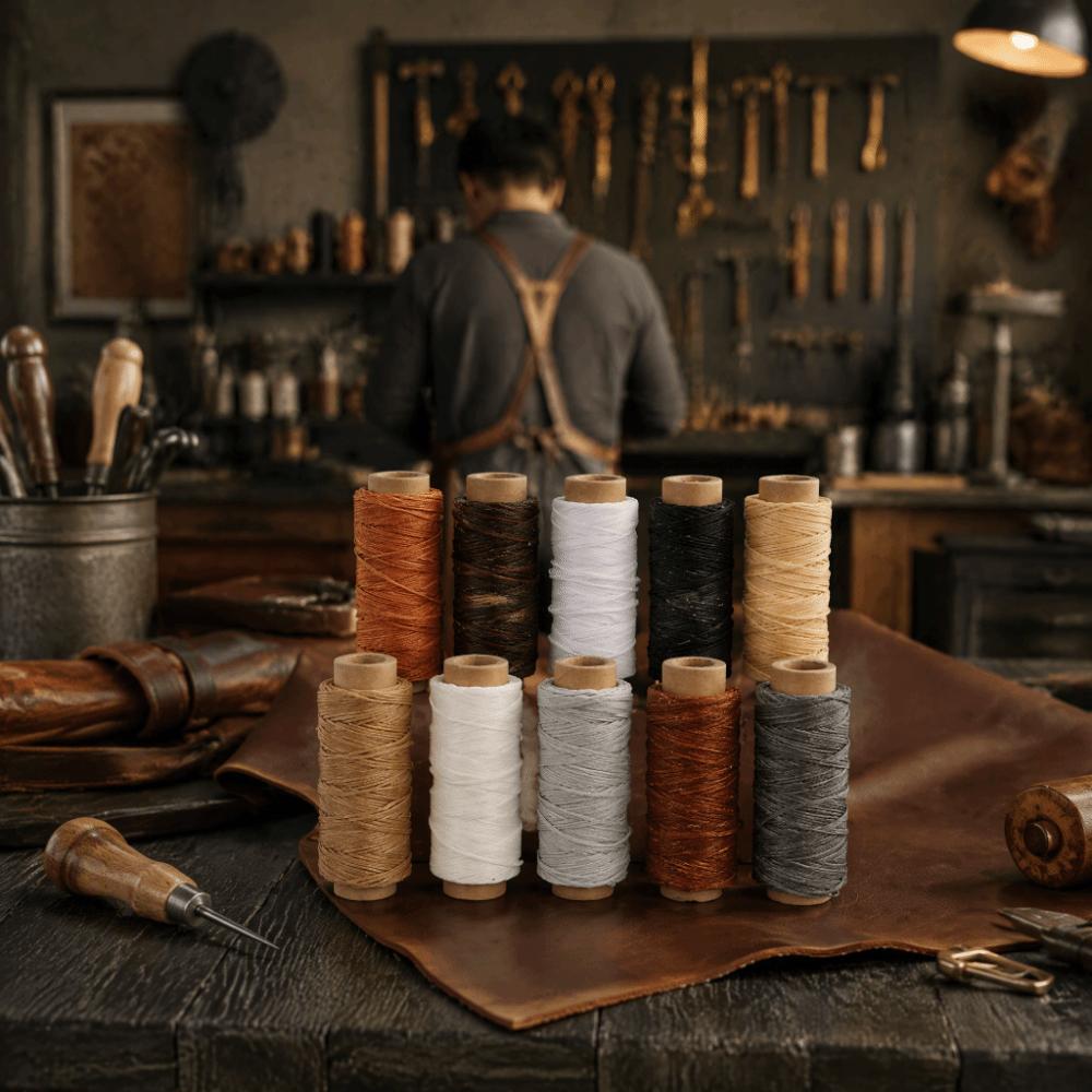 10pcs Polyester Filament Leather Sewing Thread Hand Stitch Thread Leather Craft DIY