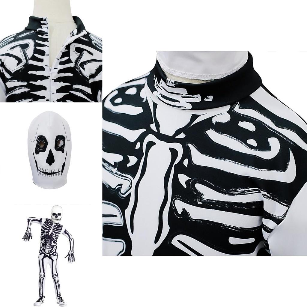Creepy Halloween Skeleton Cosplay Outfit For Men And Women Dm0178