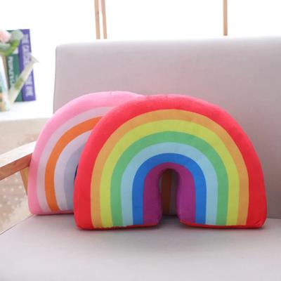 New Cute Rainbow Shaped Pillow Kids Plush Toy Office Sleeping Neck Pillow Children's Room Soft Comfortable Cushion Home Decor
