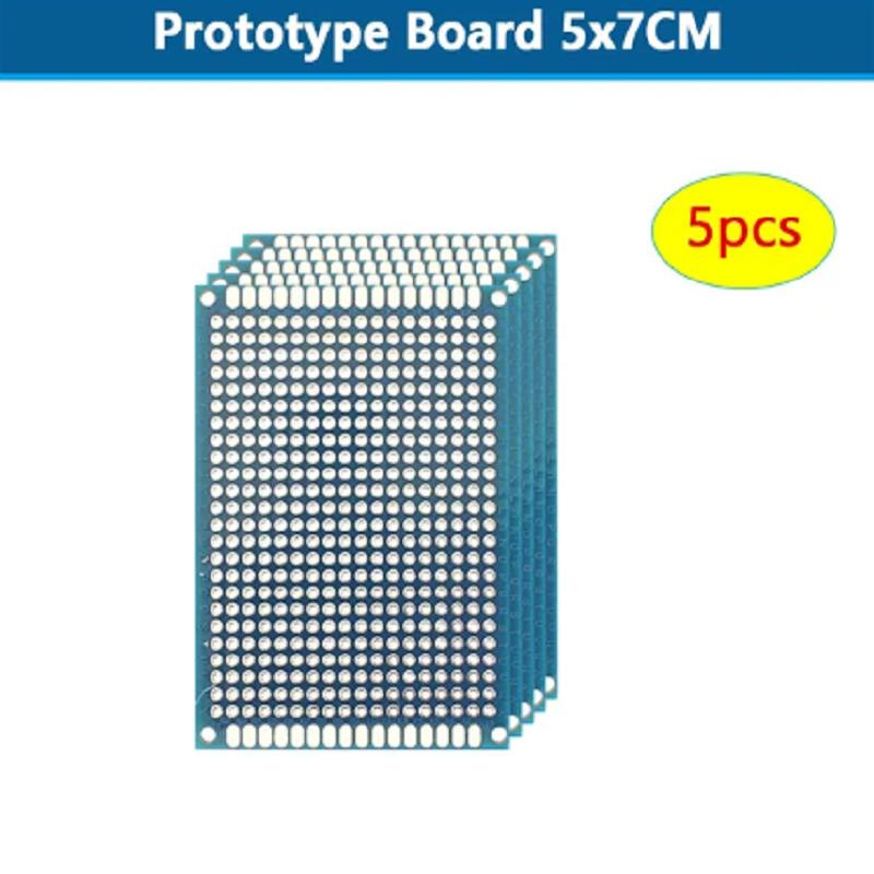 5/10PCS PCB Board Prototype Board Blue 3x7cm 4x6cm 5x7cm 7x9cm Double Sided Circuit Boards DIY Electronic Kit