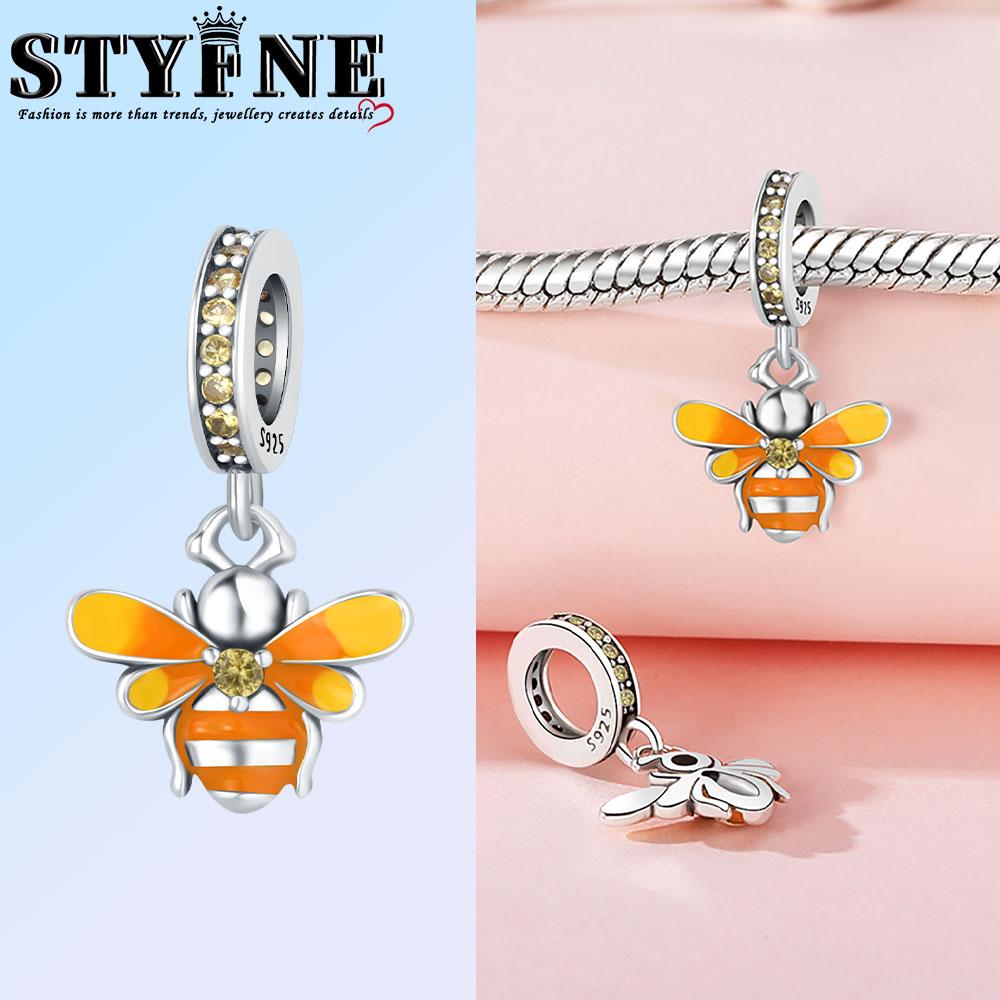 Charms Metall Bienen Serie Gold Wabenblumen Ideal für Damen Armreif Gestalten Sie Ihren eigenen Leichter Luxus Hochwertiges Zubehör Geschenk Elegant Mode