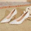 High Heels Damen Sommer Leichter Mund Stiletto Hoher Absatz Einzelne Schuhe Neuer Chinesischer Stil Cheongsam Pumps Damenschuhe