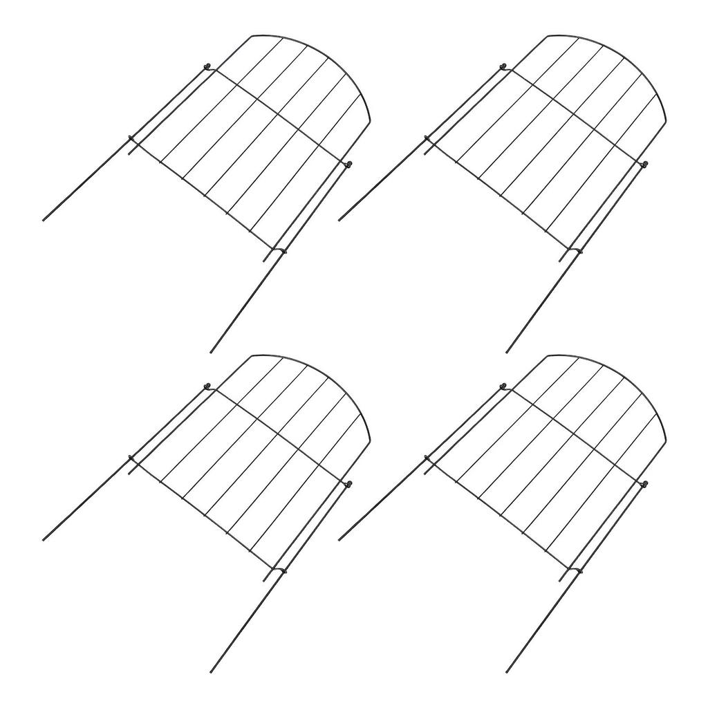 Animal Barrier Fence Iron Sturdy Decorative Outdoor Dog Fence Border for Garden Yard