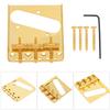 Metal Quality TL Electric Guitar Bridge Tailpiece Tail Part Set Accessory(Golden)