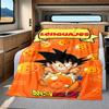 1 ks Flanelová deka s potiskem Dragon Ball Super, Vysoce kvalitní, Pro všechna roční období, Domácí dekorace, Teplo a pohodlí, Perfektní jako vánoční dárky
