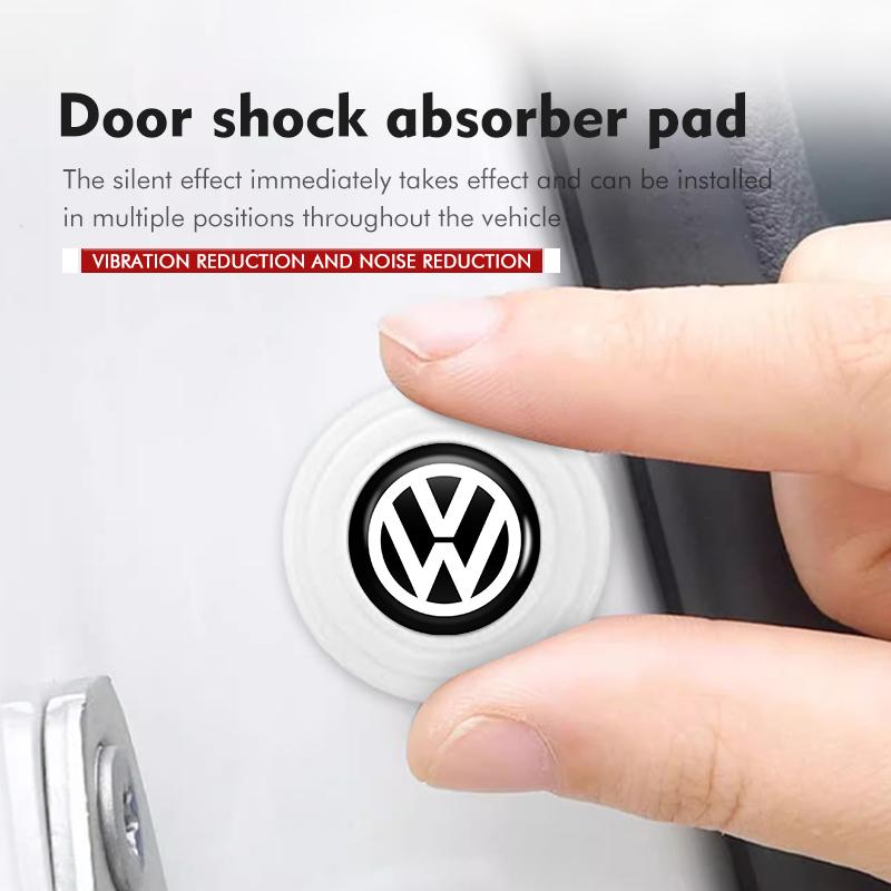 Valve Stems Caps For Volkswagen VW Car Door Protector Sticker Absorbing Noise Gaskets Protector Golf 4 5 6 7 Polo Jetta Sagitar zl2