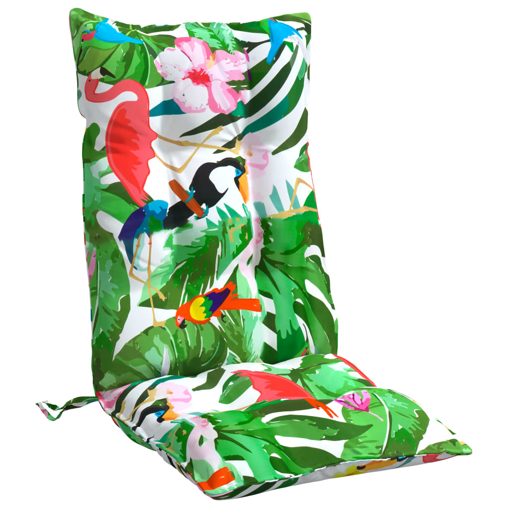 High Back Chair Cushions 6 pcs Multi Colored Oxford Fabric