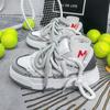 Mode Nieuw Merk Ontwerp Dames Heren Brood Schoenen Brede Zool Koppels Unisex Dikke Sneakers Hip Hop Sport Casual Skate Schoenen 2024 Wit