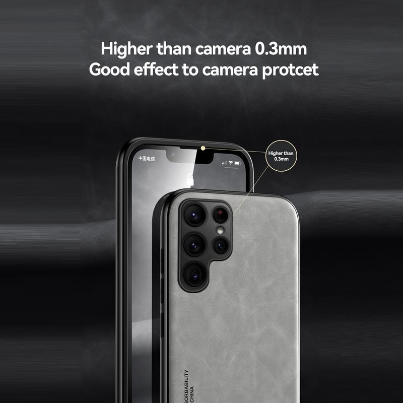 Shockproof Leather Case For Samsung Galaxy S24 S23 S22 S21 S20 Ultra Plus FE S10 S9 Note 20 Ultra Soft Bumper Phone Accessories