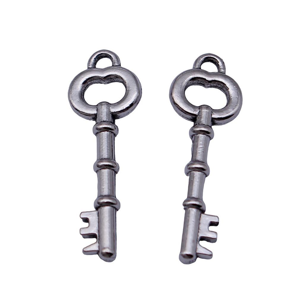 Simple Skeleton Key Charms Multi Color Alloy Pendants For Vintage Themed Jewelry