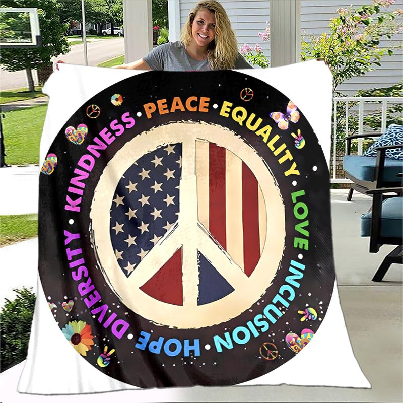 1pc American flag design blanket, al season lightweigh Poster blanket home office outdoor nap multifunc Poster blanketional blanket