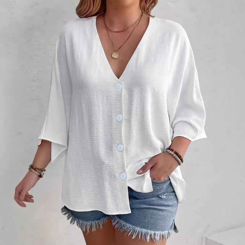 Frühling und Herbst Neue Damen V-Ausschnitt Knopf Eis Seide Gerüscht Einfarbig Strickjacke Langarm Oberteil