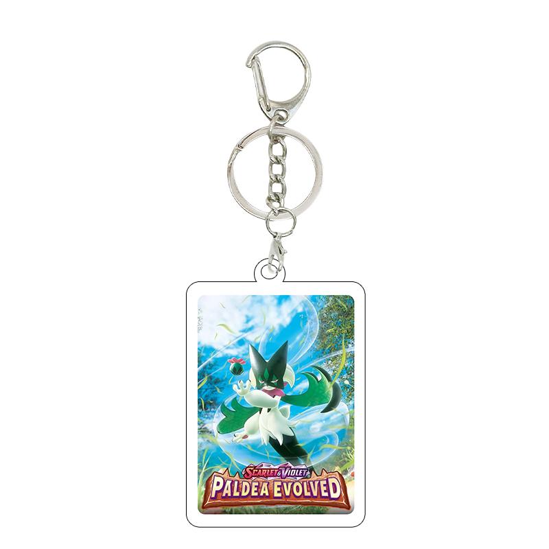 Anime Cartoon Gengar Psyduck Mew Bulbasaur Anime Game Characters Acrylic Pendant PKM Ptcg Decor Key Chain Ring for Fans Gifts
