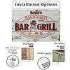 1pc Rustic Backyard BBQ Grill Aluminum Sign Custom Personalized Name Outdoor Decor Gift for Grill Lovers