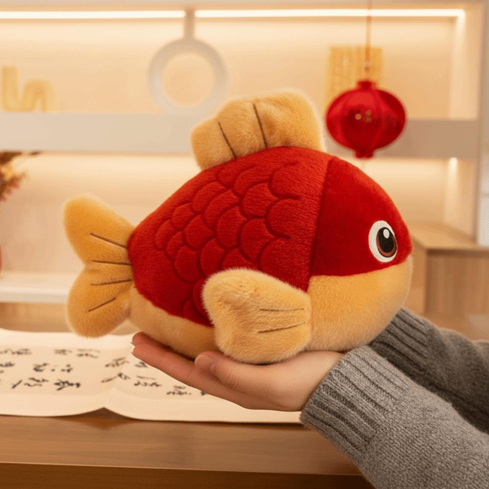 Cute Simulated Carp Fish Doll Plush Material Koi Plush Toy Goldfish Stuffed Doll  For Kids