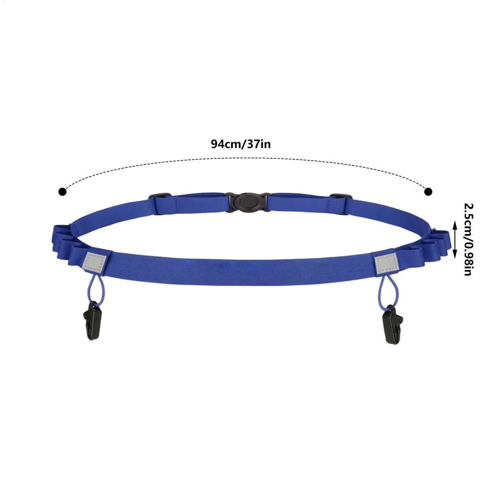 

Пояс для гонок Спортивный пояс для гоночного номера Пояс на талию Эластичный спортивный пояс для фитнеса Для езды верхом Походов Велосипеда Гонки на время На открытом воздухе синий